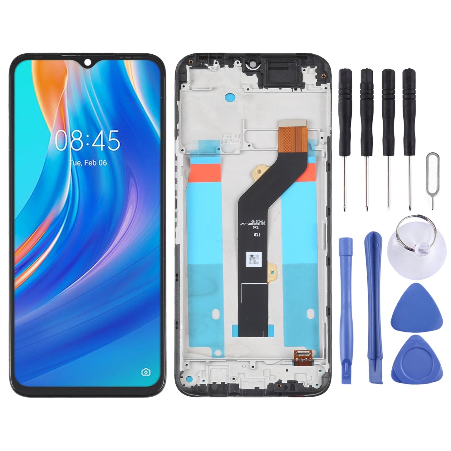 OEM LCD Screen For Tecno Spark 7 Digitizer Full Assembly with Frame