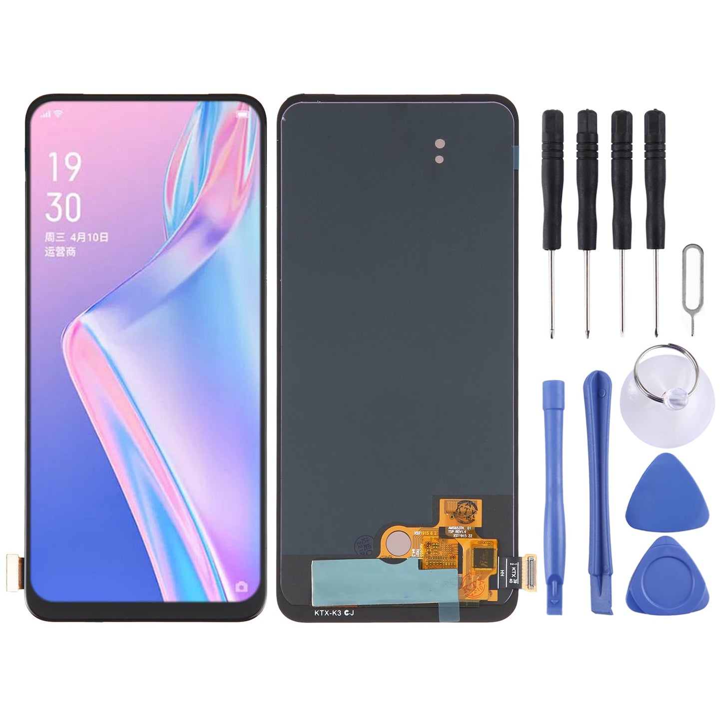 OLED LCD Screen For OPPO K3 / Reno2 F / Reno2 Z / Realme X with Digitizer Full Assembly