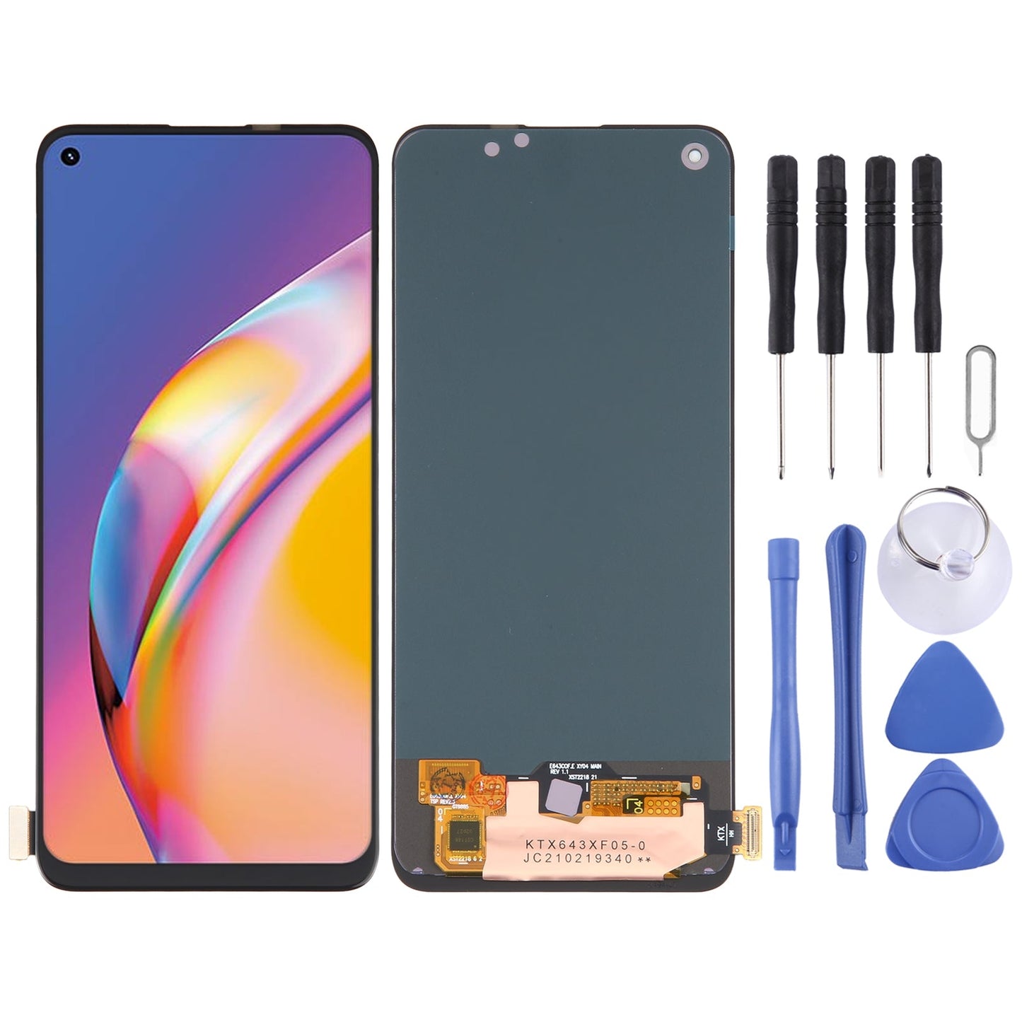 OLED LCD Screen For OPPO Reno4 SE / Reno5 Z / Reno6 Z / Reno5 F / F19 Pro 4G / A94 4G / A94 5G / A95 5G / Realme 8 Pro 4G / Realme V15 / Realme X7 / Realme Q2 Pro with Digitizer Full Assembly
