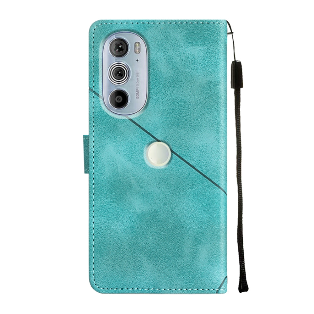 For Motorola Edge 30 Pro / Edge+ 2022 Skin-feel Embossed Leather Phone Case(Green)