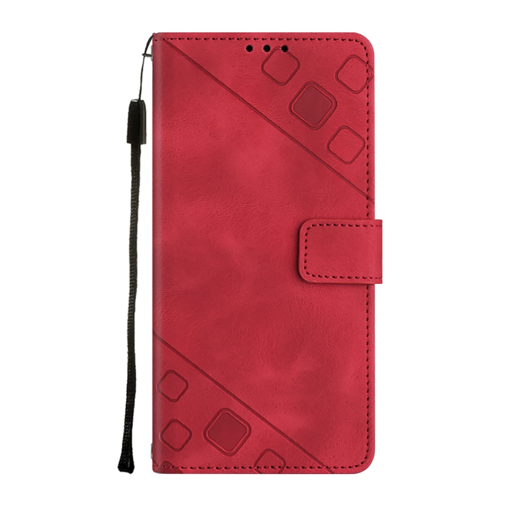 For Motorola Edge 30 Pro / Edge+ 2022 Skin-feel Embossed Leather Phone Case(Red)