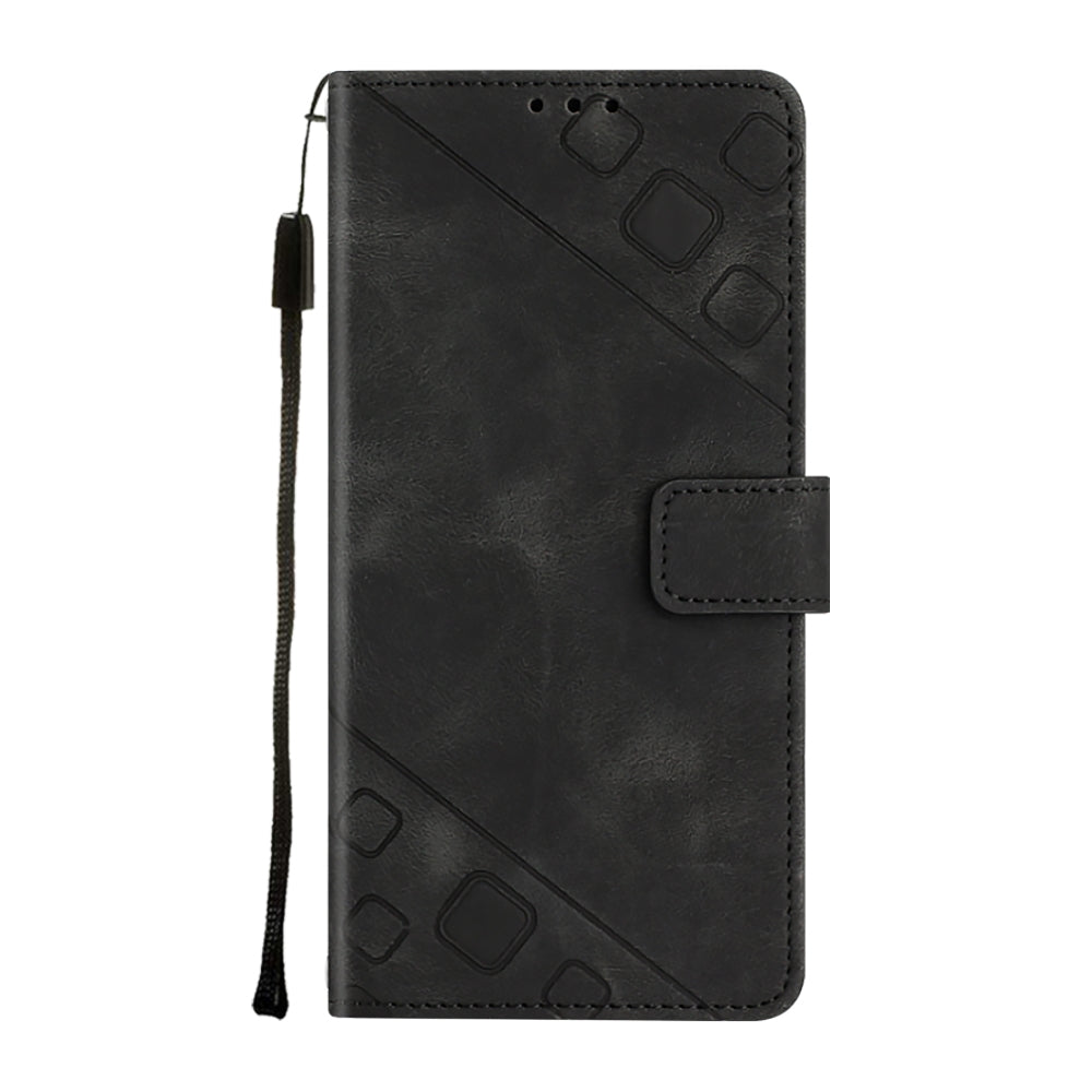For Motorola Edge 30 Pro / Edge+ 2022 Skin-feel Embossed Leather Phone Case(Black)