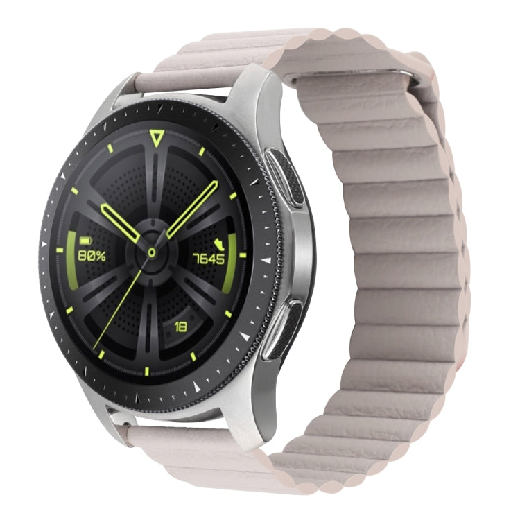 20mm Universal Magnetic Loop Leather Watch Band, For Amazfit GTS 4 / GTS 4 Mini / GTS 3