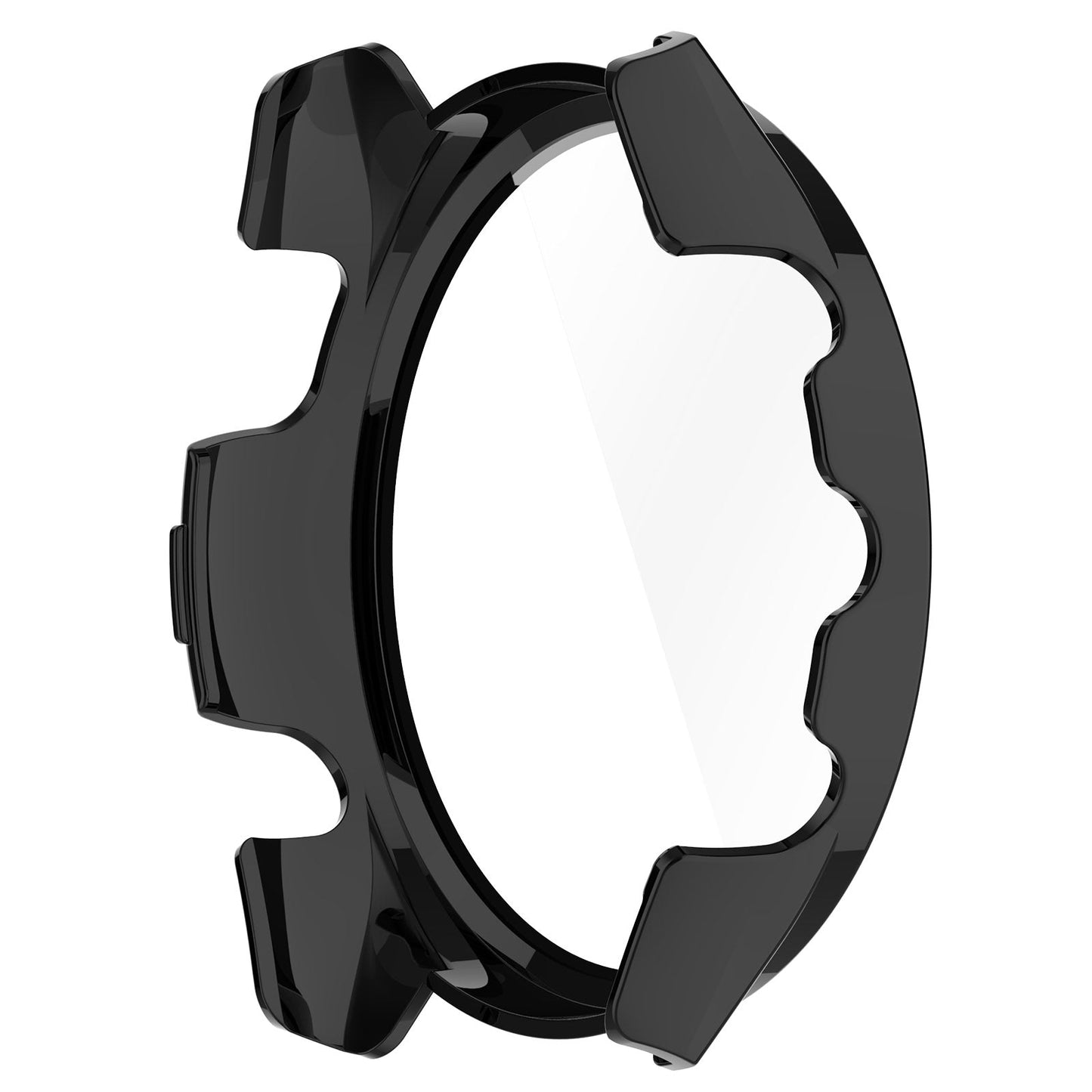For Garmin Forerunner 265 PC + Tempered Glass Film Integrated Watch Protective Case(Black)