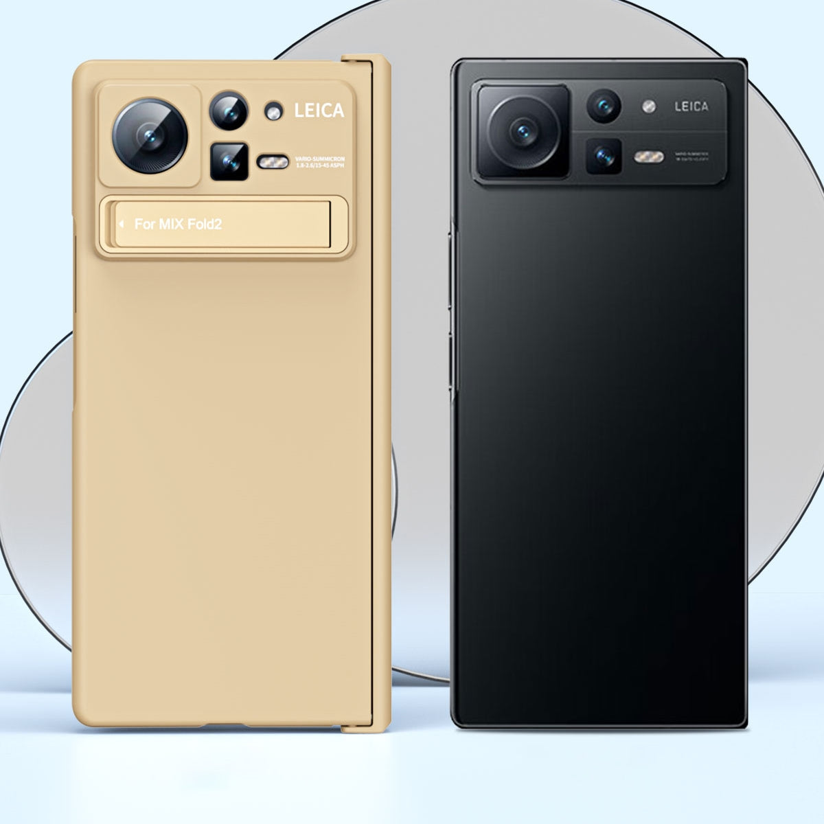 For Xiaomi Mix Fold 2 Macaron Hinge All-inclusive Folding Phone Case with Stand(Transparent)