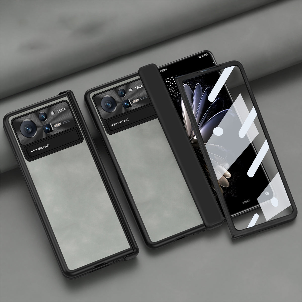 For Xiaomi Mix Fold 2 Napa Texture All-inclusive Phone Case(White)