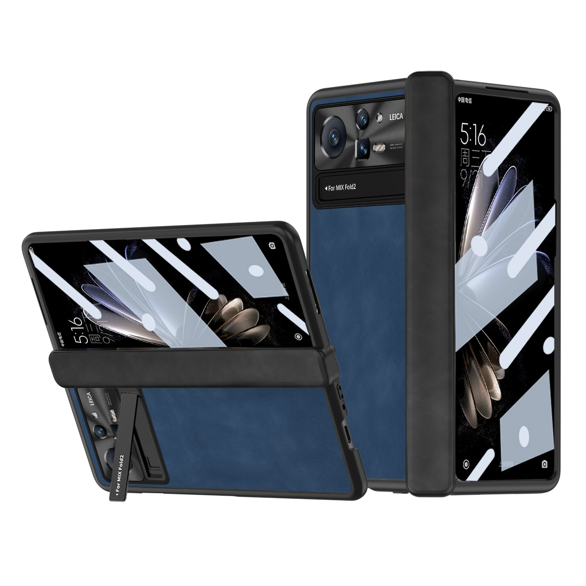 For Xiaomi Mix Fold 2 Napa Texture All-inclusive Phone Case(Blue)