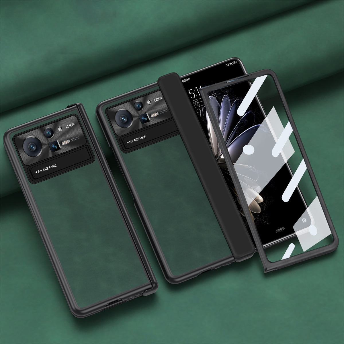 For Xiaomi Mix Fold 2 Napa Texture All-inclusive Phone Case(Green)