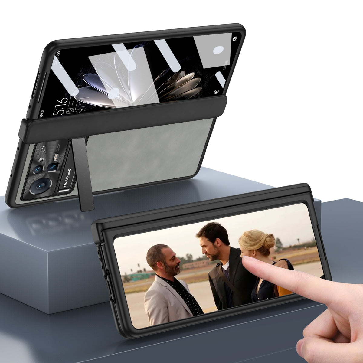 For Xiaomi Mix Fold 2 Napa Texture All-inclusive Phone Case(Brown)