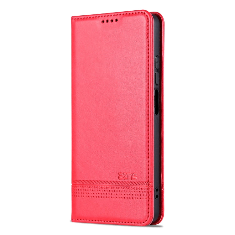 For Honor Play 50 Plus AZNS Magnetic Calf Texture Flip Leather Phone Case(Red)