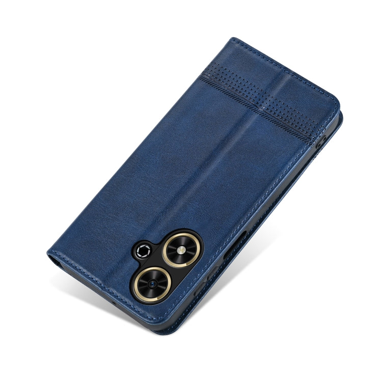 For Honor Play 50/Play 50m 5G AZNS Magnetic Calf Texture Flip Leather Phone Case(Dark Blue)