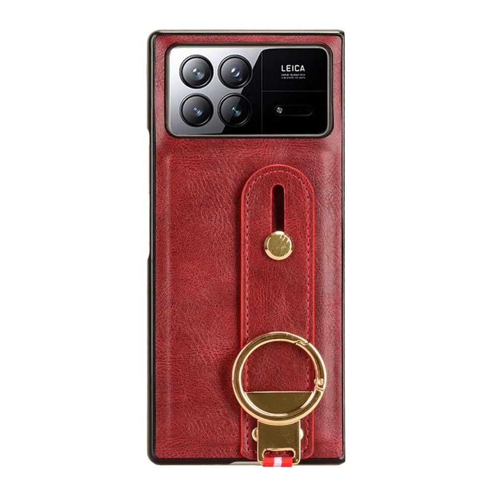 For Xiaomi Mix Fold 3 Wristband Leather Back Phone Case(Red)