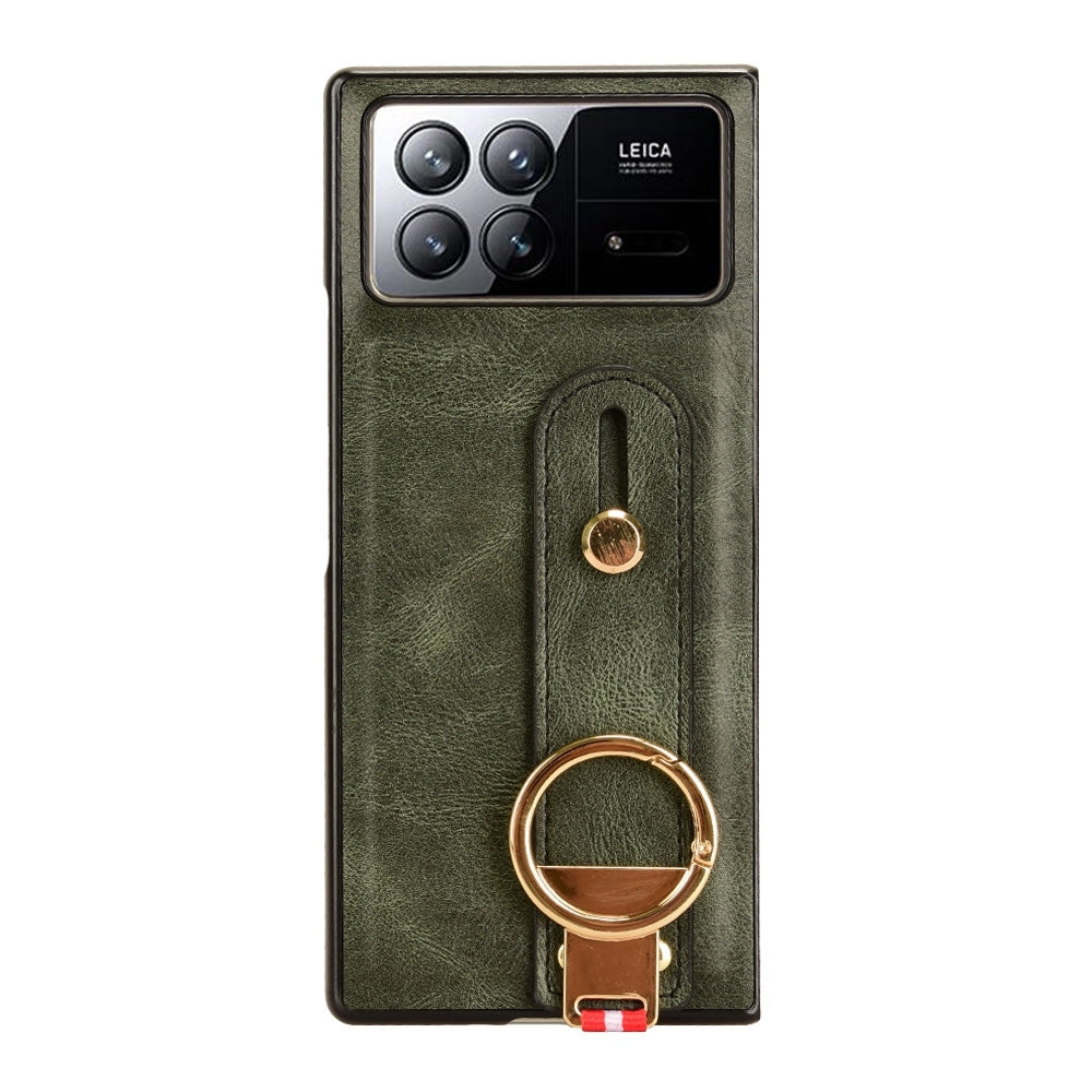 For Xiaomi Mix Fold 3 Wristband Leather Back Phone Case(Green)