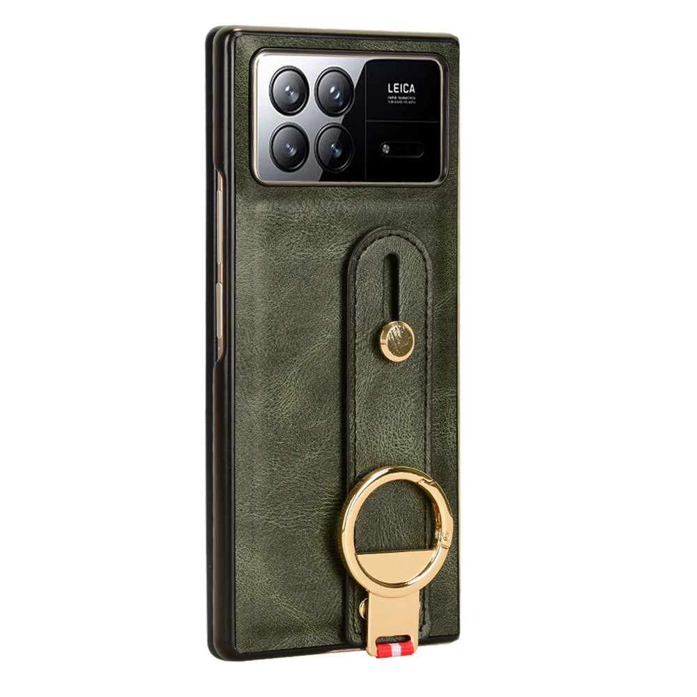 For Xiaomi Mix Fold 3 Wristband Leather Back Phone Case(Green)