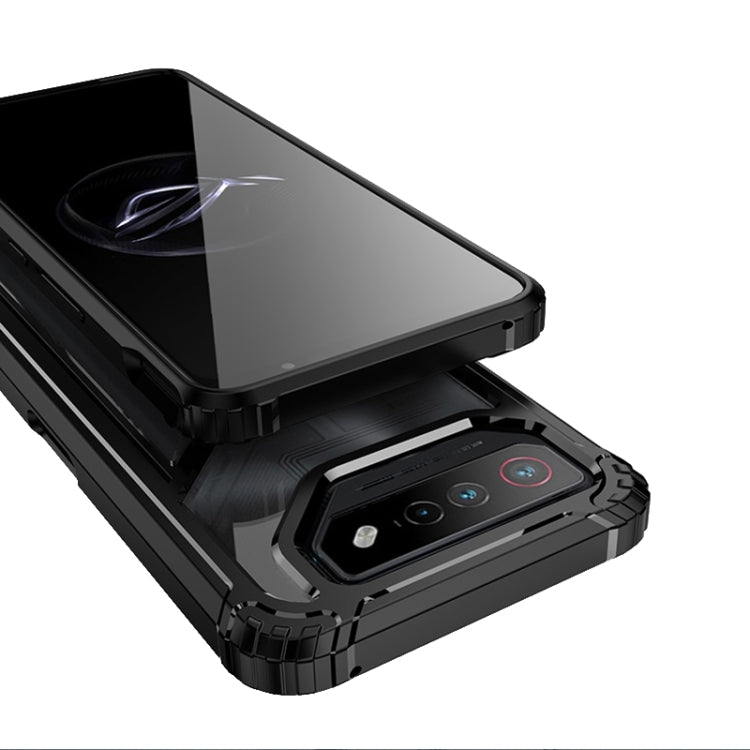 For Asus ROG Phone 7 / 7 Ultimate PC + TPU Shockproof Phone Case with Magnetic Holder(Translucent)