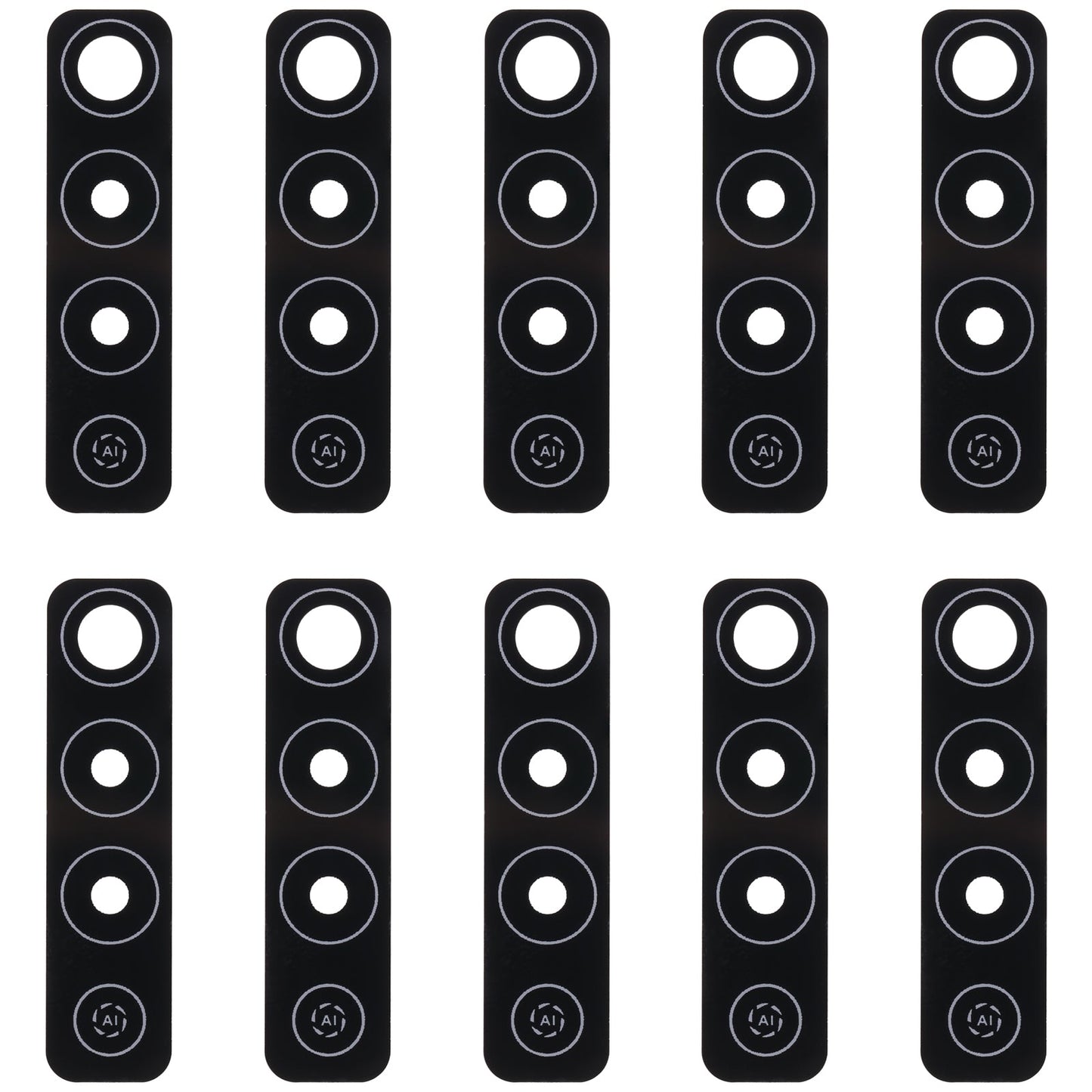 For Tecno Camon 17 CG6 10pcs Back Camera Lens