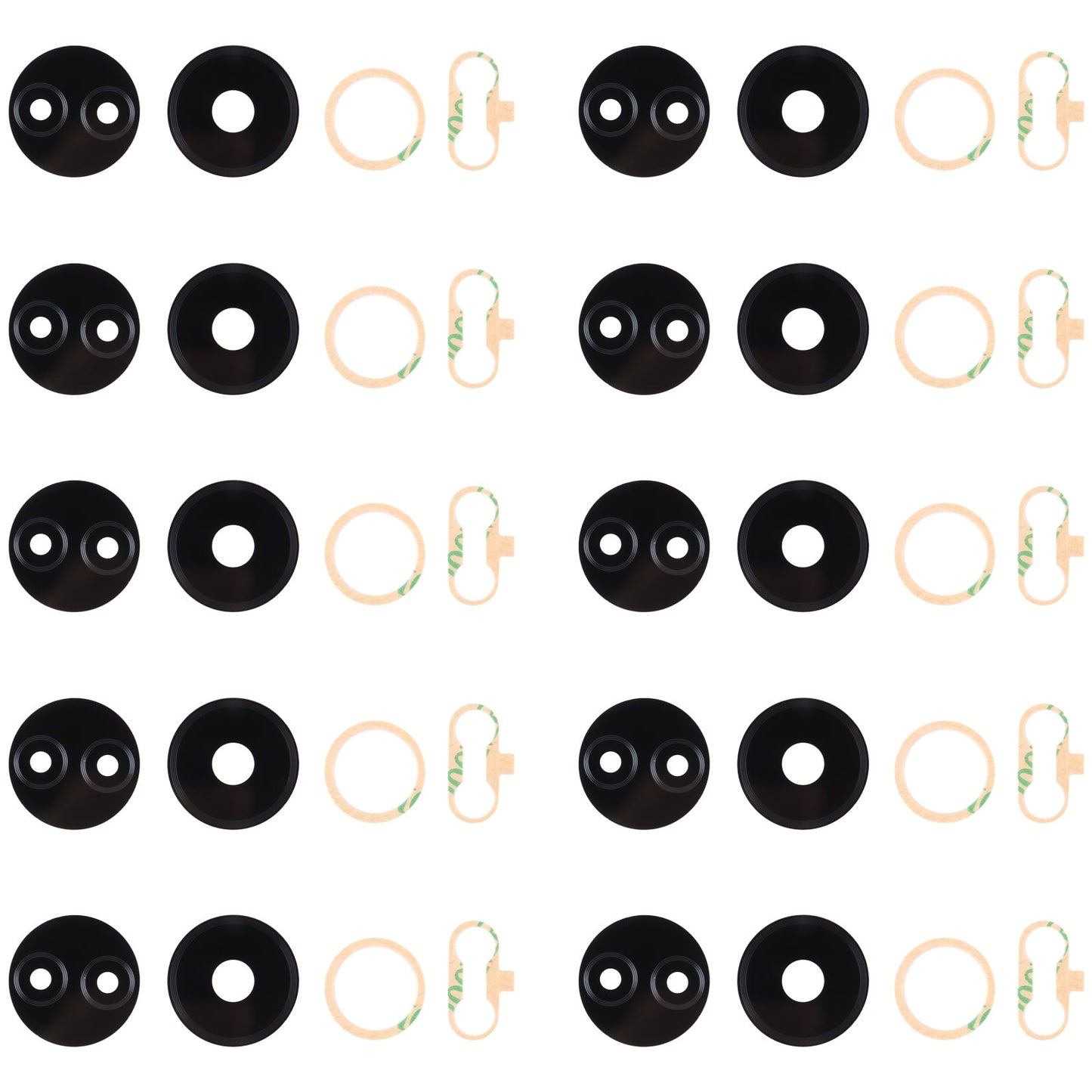 For Tecno Camon 19 10pcs Back Camera Lens