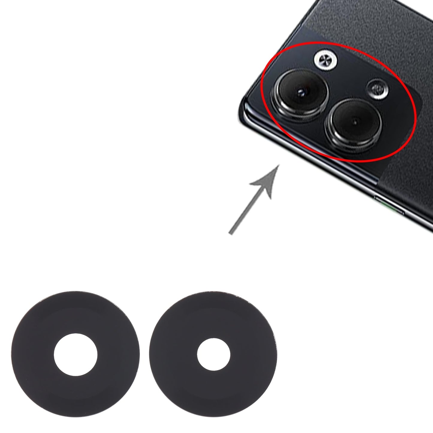 For OPPO Reno9 10pcs Back Camera Lens