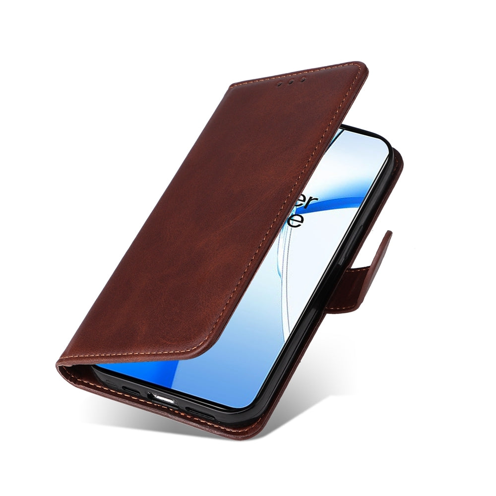 For OPPO K12 Classic Calf Texture Flip Leather Phone Case(Brown)