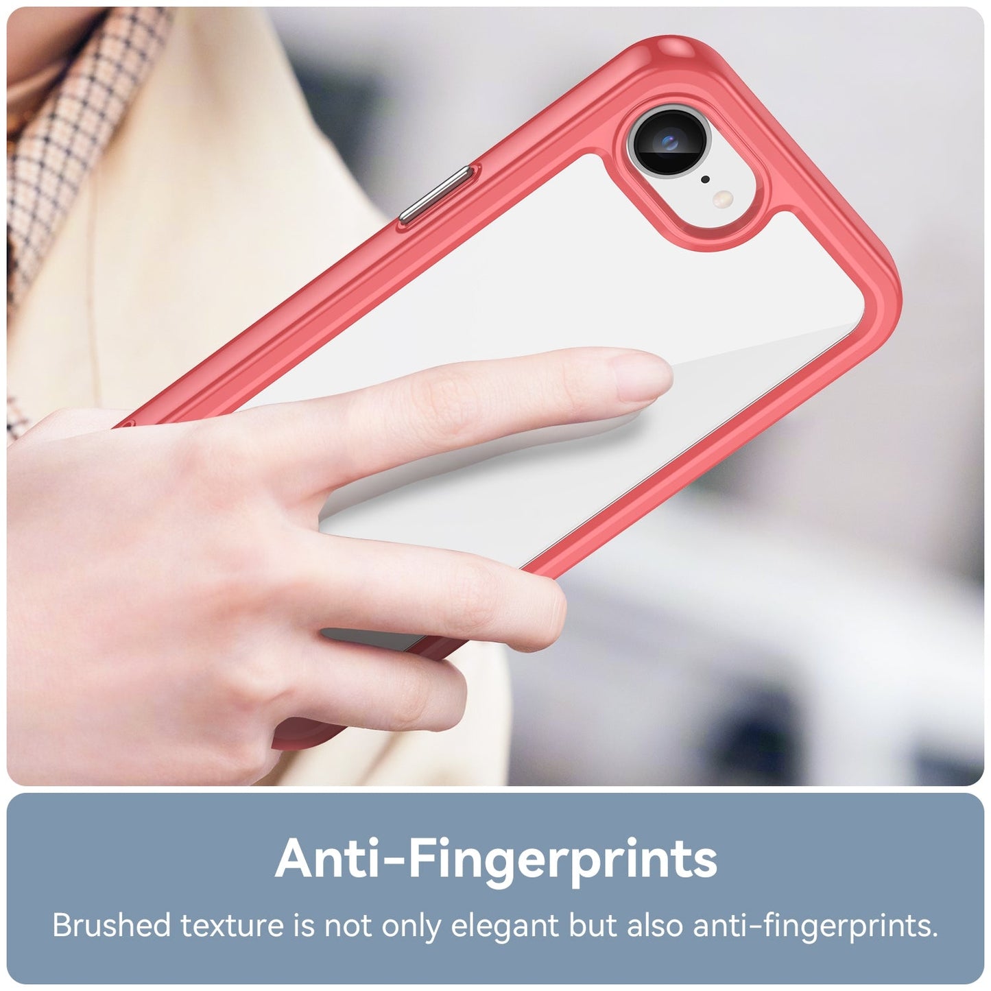 For iPhone 16e Colorful Series Acrylic + TPU Phone Case(Red)