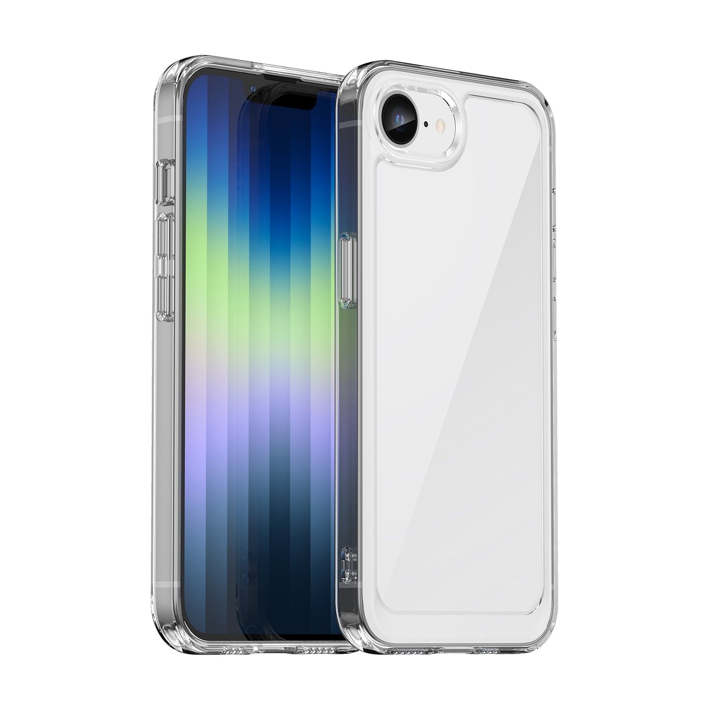 For iPhone 16e Colorful Series Acrylic + TPU Phone Case(Transparent)