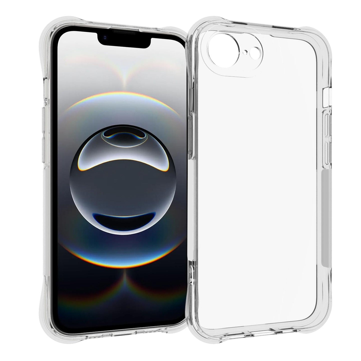 For iPhone 16e Shockproof Non-slip Thickening TPU Phone Case(Transparent)