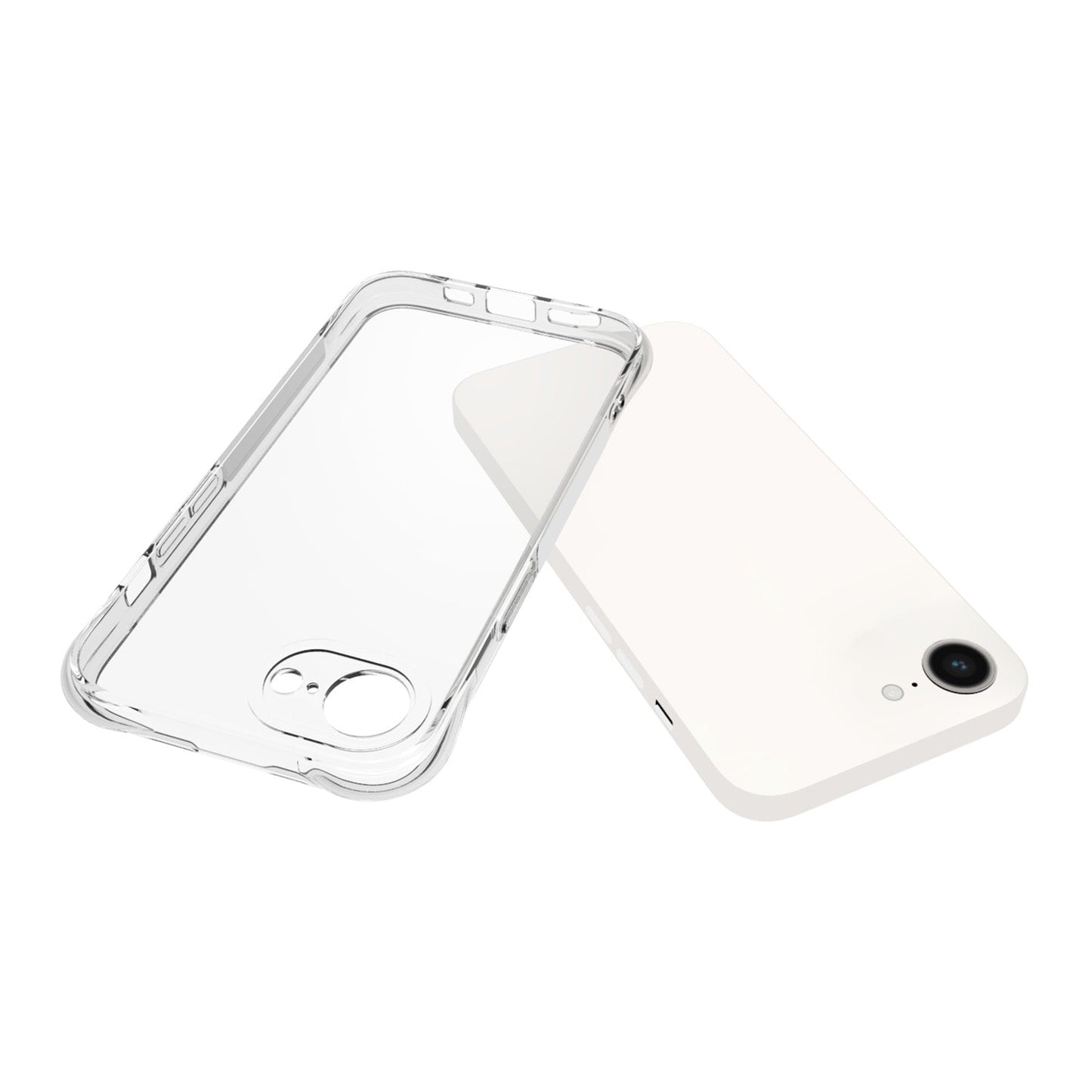For iPhone 16e Shockproof Non-slip Thickening TPU Phone Case(Transparent)