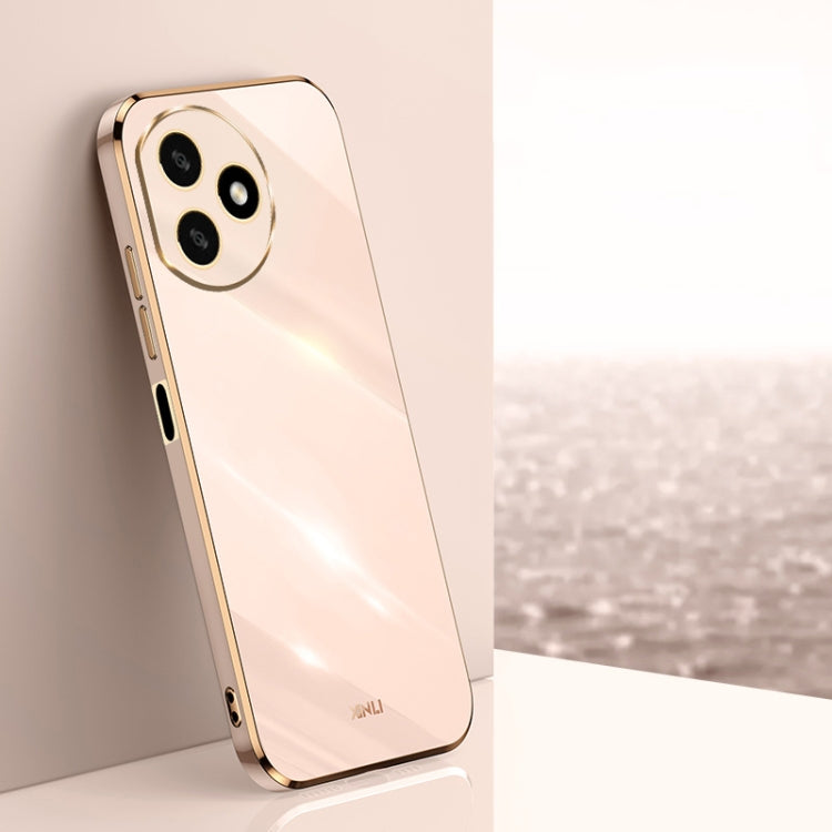 For Honor X50i+ 5G XINLI Straight Edge 6D Electroplate TPU Phone Case(Pink)
