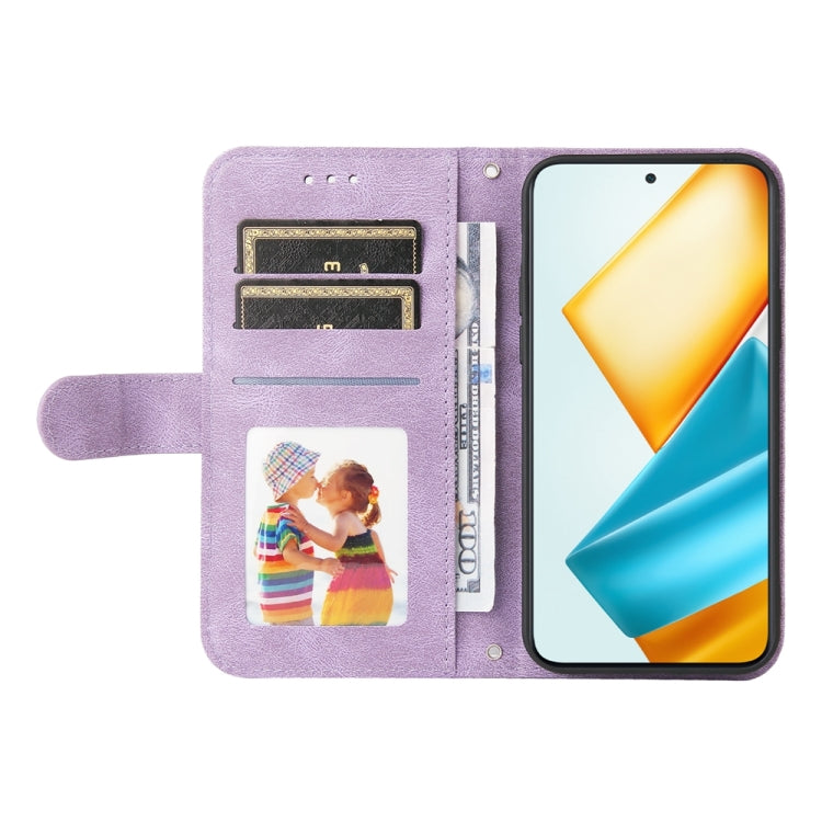 For Honor 90 GT Skin Feel Life Tree Metal Button Leather Phone Case(Purple)