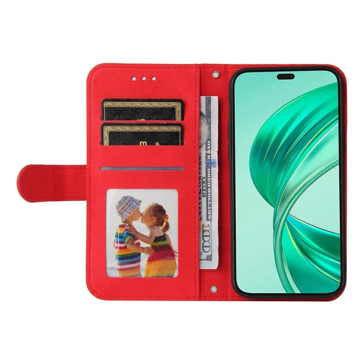 For Honor X8b Skin Feel Life Tree Metal Button Leather Phone Case(Red)