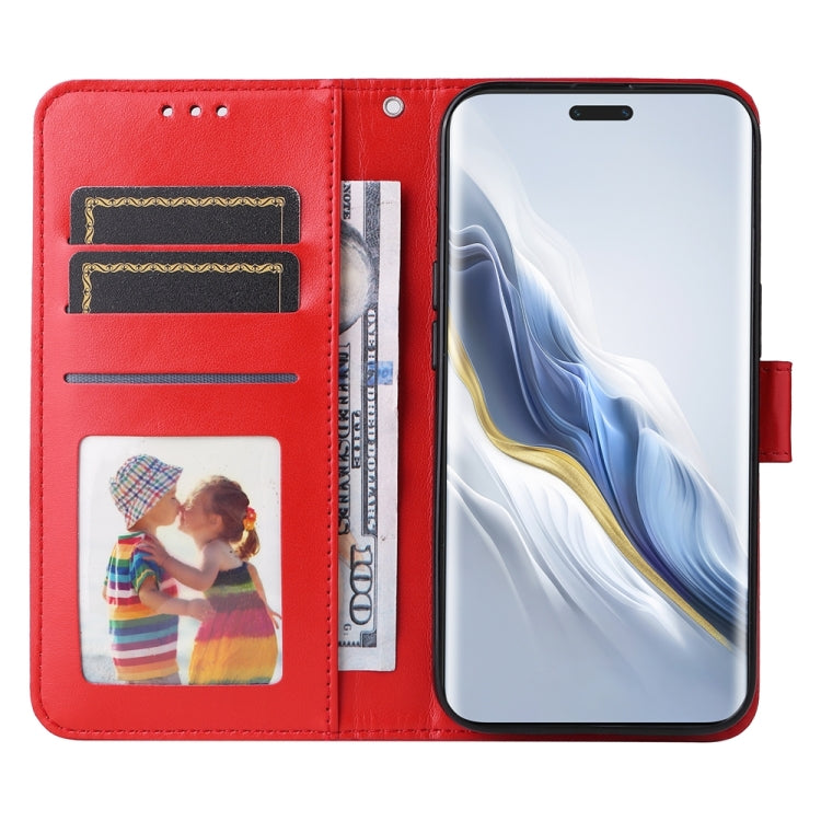 For Honor Magic6 Pro Embossed Sunflower Leather Phone Case(Red)