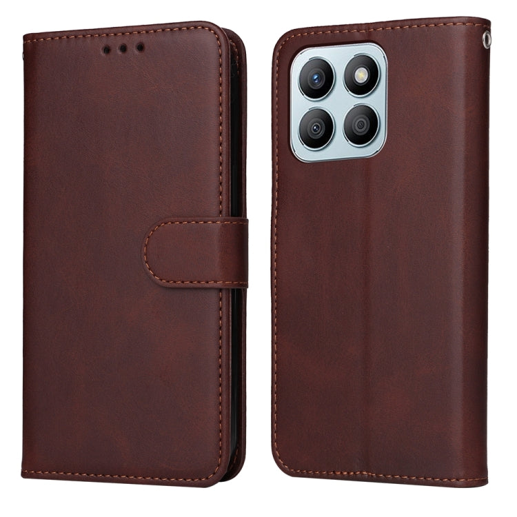 For Honor X8b Classic Calf Texture Flip Leather Phone Case(Brown)
