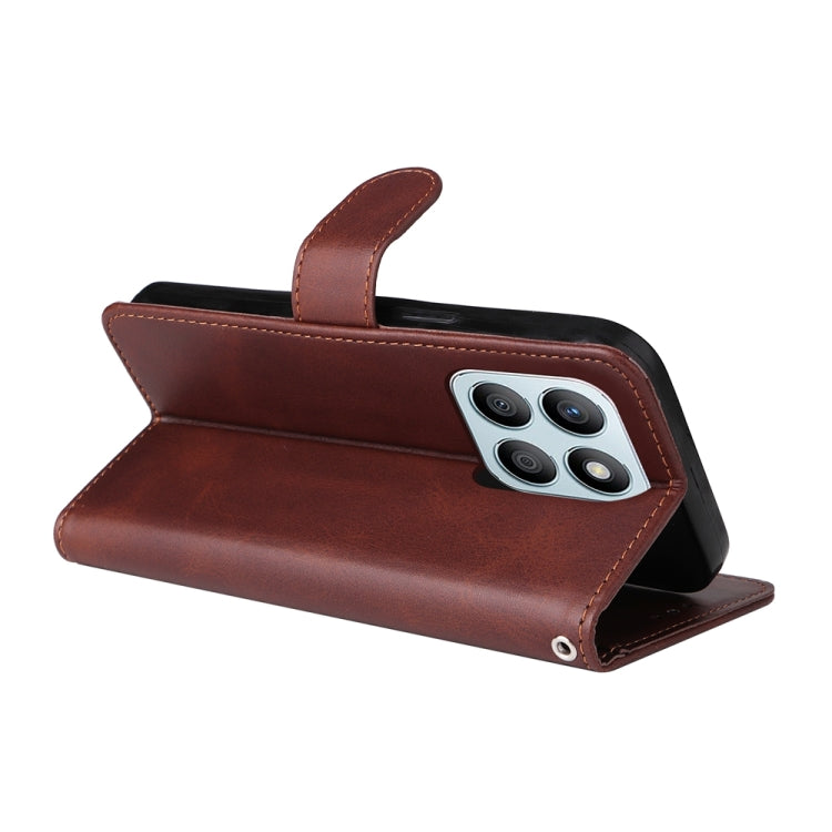 For Honor X8b Classic Calf Texture Flip Leather Phone Case(Brown)