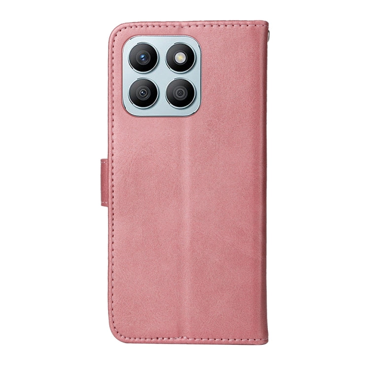 For Honor X8b Classic Calf Texture Flip Leather Phone Case(Rose Gold)