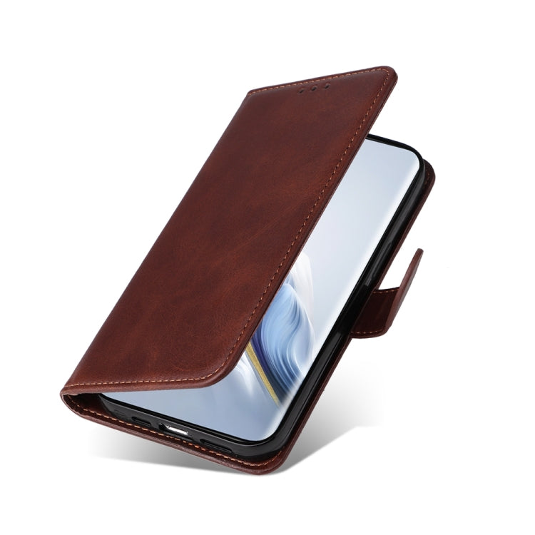 For Honor Magic6 Pro Classic Calf Texture Flip Leather Phone Case(Brown)