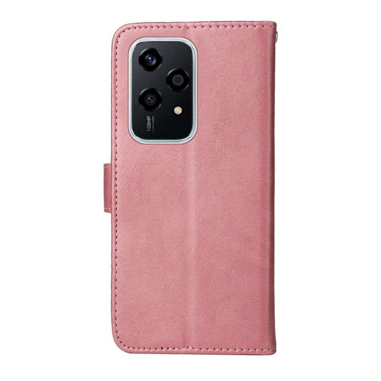 For Honor 200 Lite 5G Global Classic Calf Texture Flip Leather Phone Case(Rose Gold)