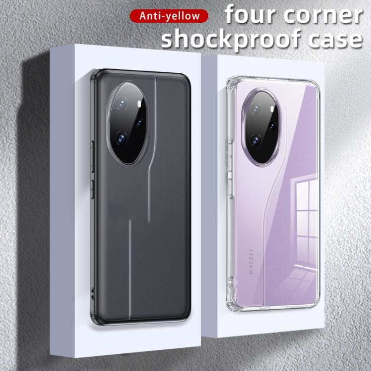 For Honor 100 Pro Armor Clear TPU Hard PC Phone Case(Matte Black)