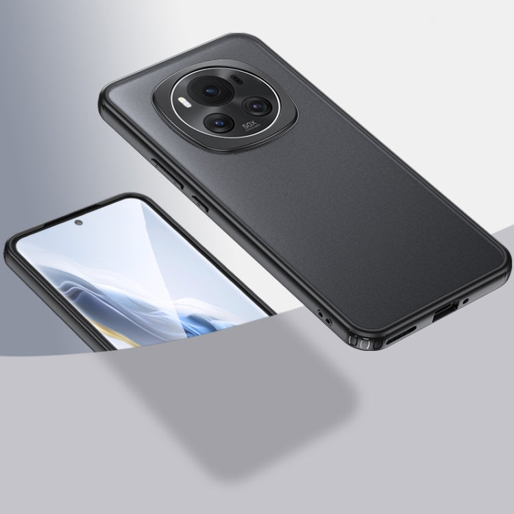 For Honor Magic6 Armor Clear TPU Hard PC Phone Case(Matte Black)