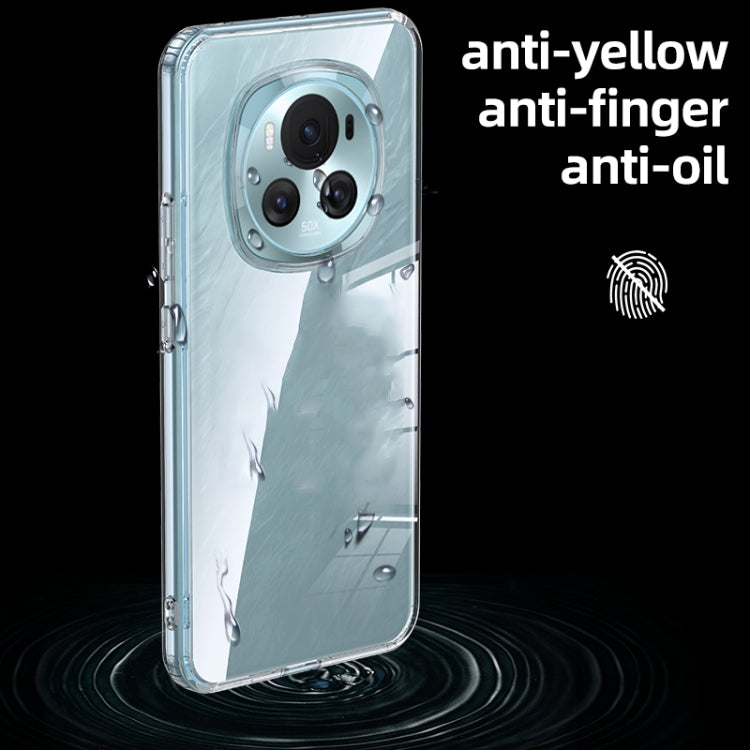 For Honor Magic6 Pro Armor Clear TPU Hard PC Phone Case(Matte Black)