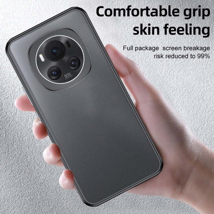 For Honor Magic6 Pro Armor Clear TPU Hard PC Phone Case(Matte Black)