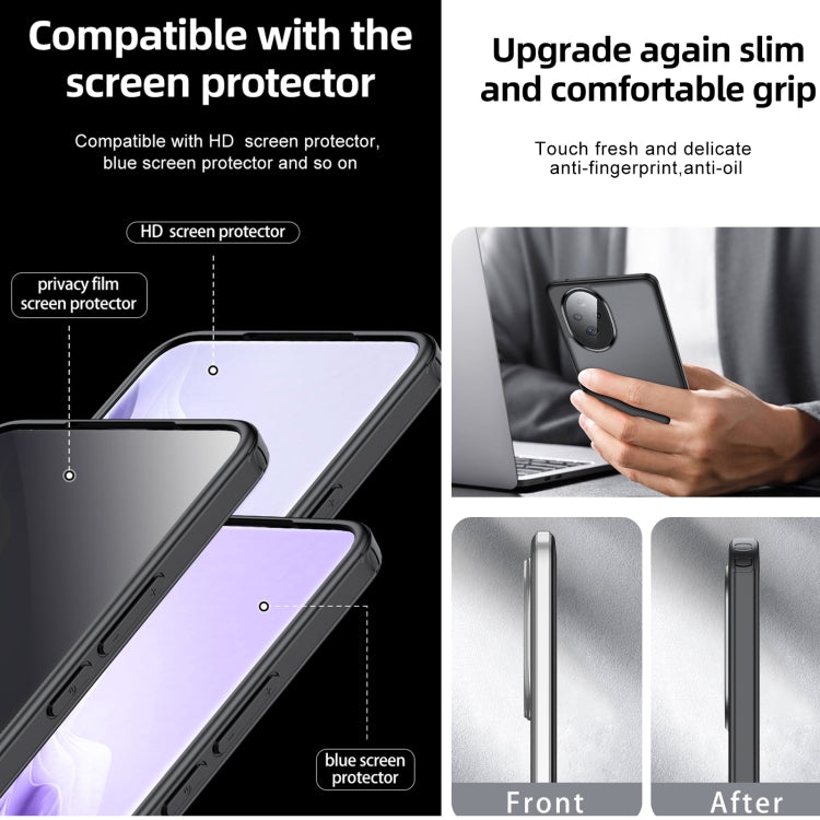 For Honor 200 Armor Clear TPU Hard PC Phone Case(Matte Black)