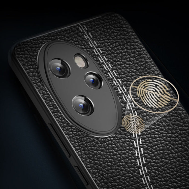 For Honor 100 Litchi Texture Shockproof TPU Phone Case(Black)
