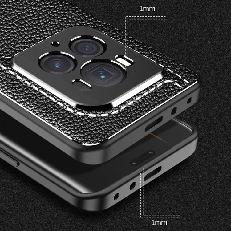 For Honor Magic6 Ultimate Litchi Texture Shockproof TPU Phone Case(Black)