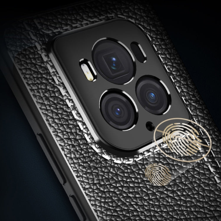 For Honor Magic6 Ultimate Litchi Texture Shockproof TPU Phone Case(Black)