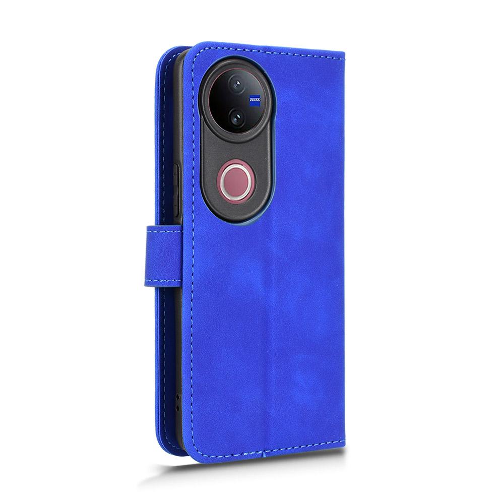 For vivo V50 Skin Feel Magnetic Flip Leather Phone Case(Blue)