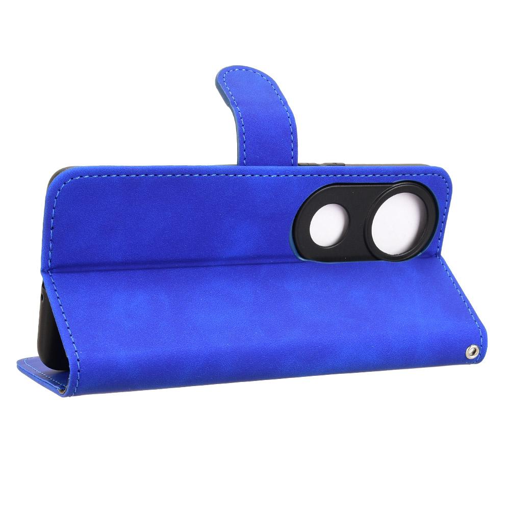 For vivo V50 Skin Feel Magnetic Flip Leather Phone Case(Blue)