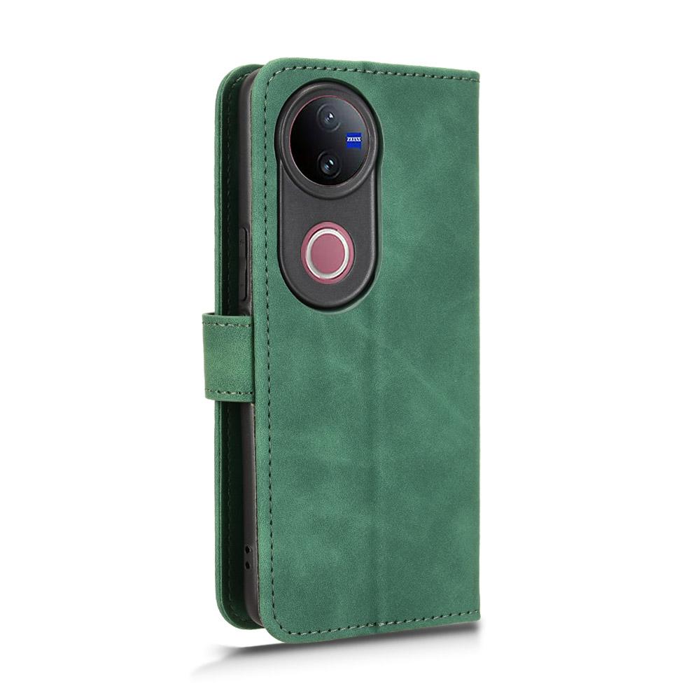 For vivo V50 Skin Feel Magnetic Flip Leather Phone Case(Green)