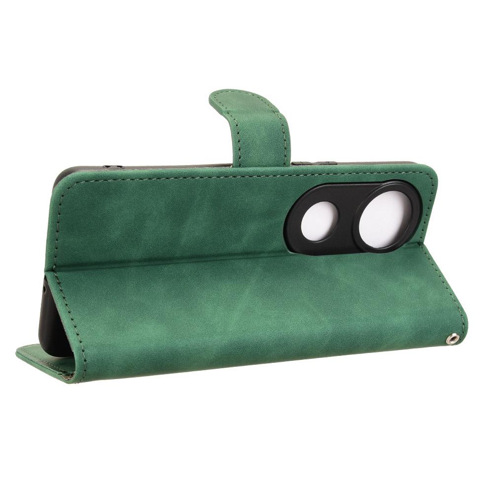 For vivo V50 Skin Feel Magnetic Flip Leather Phone Case(Green)