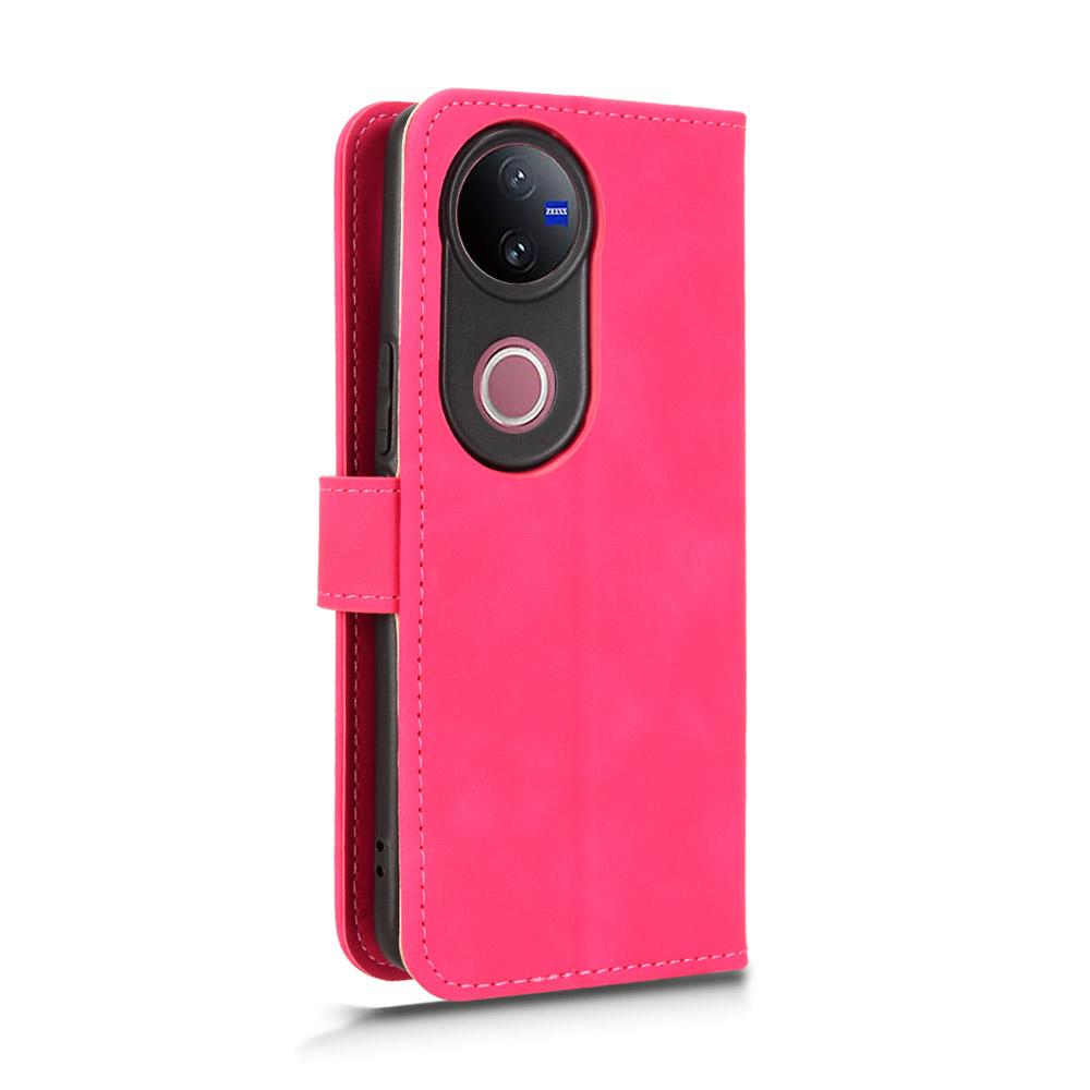 For vivo V50 Skin Feel Magnetic Flip Leather Phone Case(Rose Red)