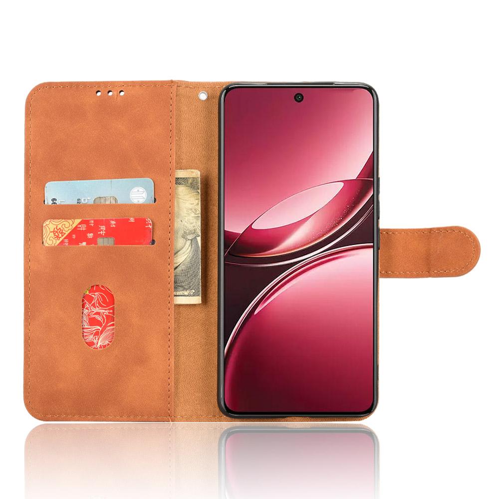For vivo V50 Skin Feel Magnetic Flip Leather Phone Case(Brown)